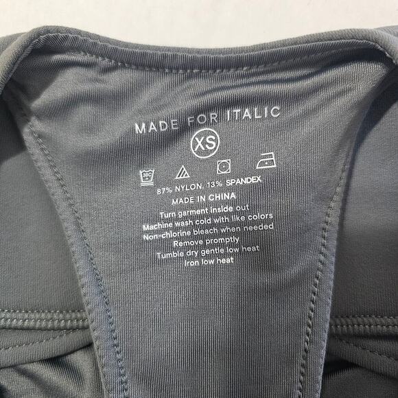 ITALIC Racerback Sports Bra in Eucalyptus Gray Size XS NWT - Picture 5 of 8